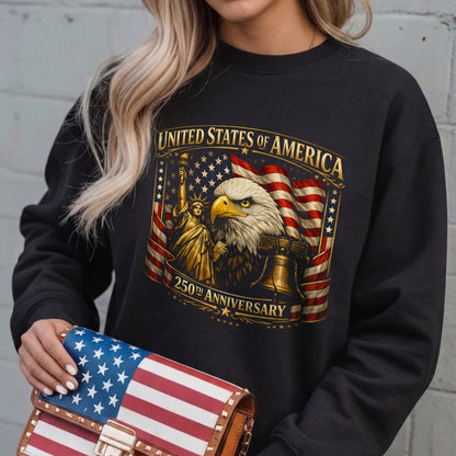 Happy 250 Years Birthday USA Shirt | Patriotic 4th of July 1776–2026 T-Shirt