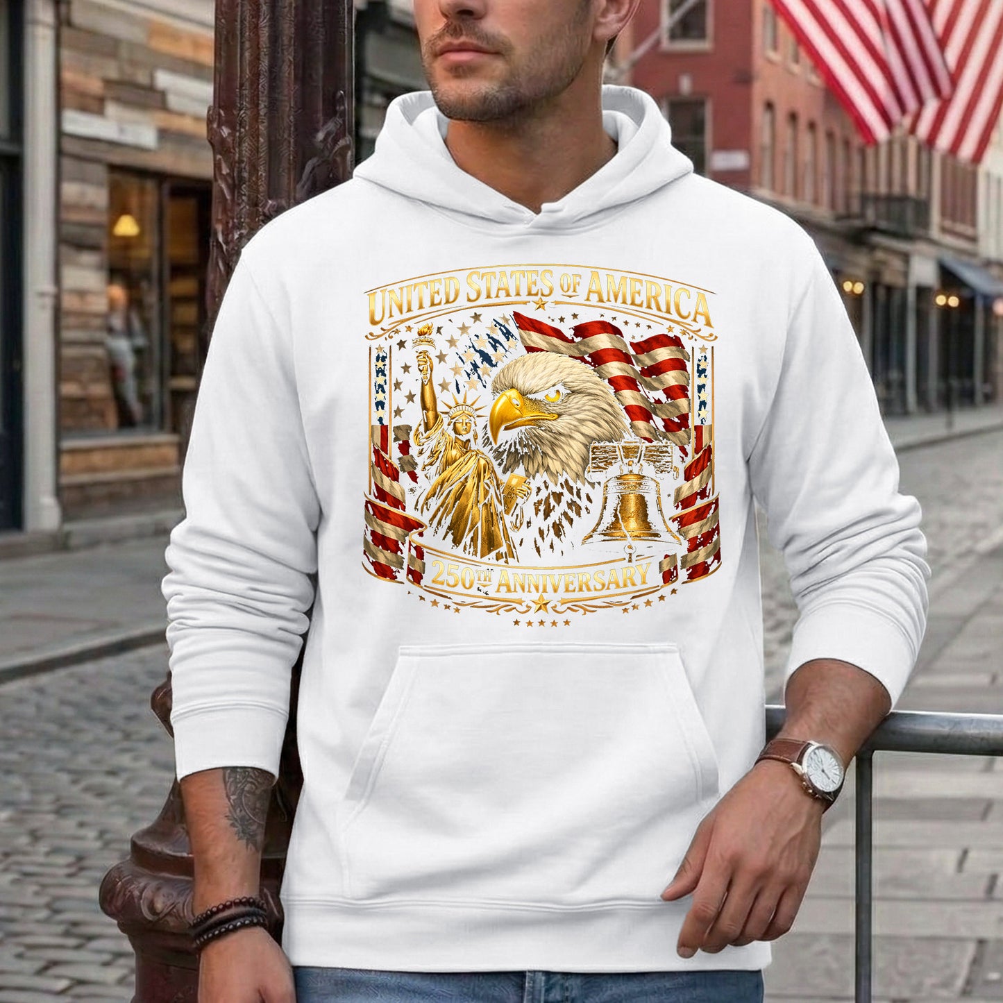 Happy 250 Years Birthday USA Shirt | Patriotic 4th of July 1776–2026 T-Shirt