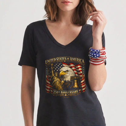 Happy 250 Years Birthday USA Shirt | Patriotic 4th of July 1776–2026 T-Shirt