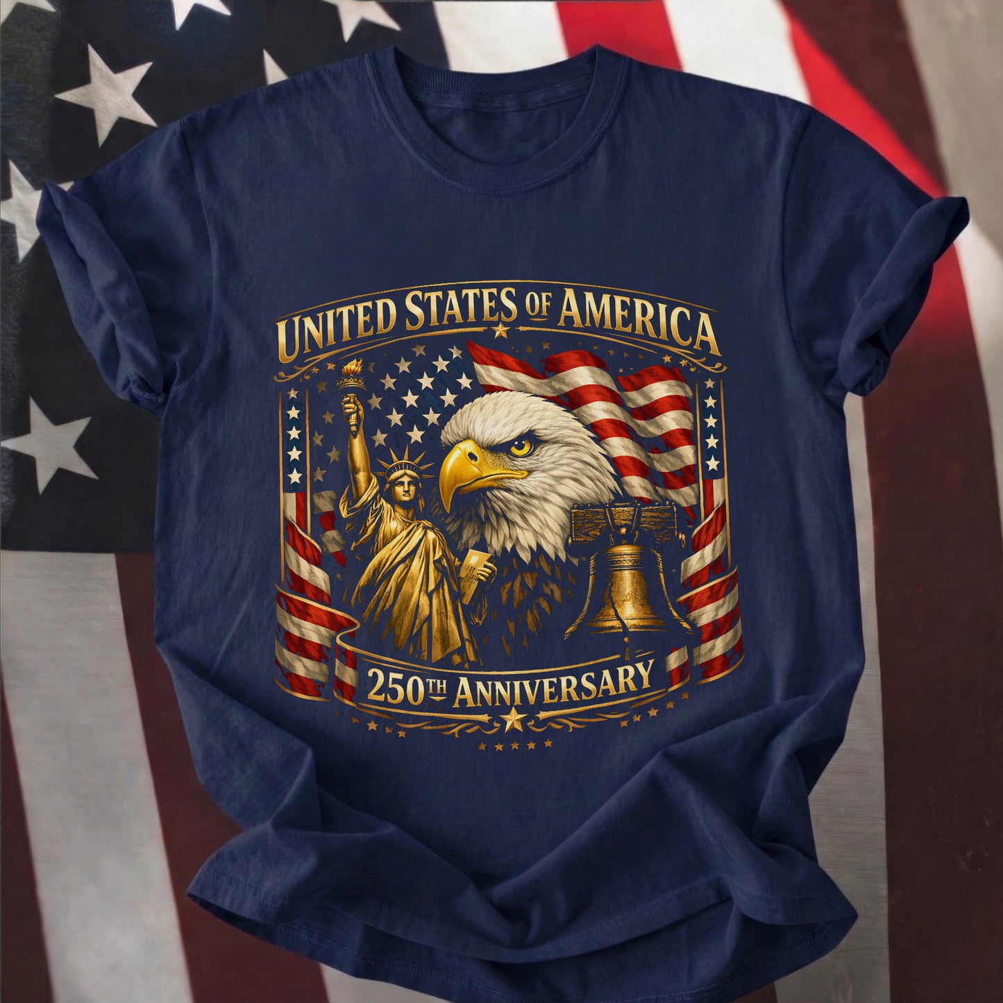 Happy 250 Years Birthday USA Shirt | Patriotic 4th of July 1776–2026 T-Shirt