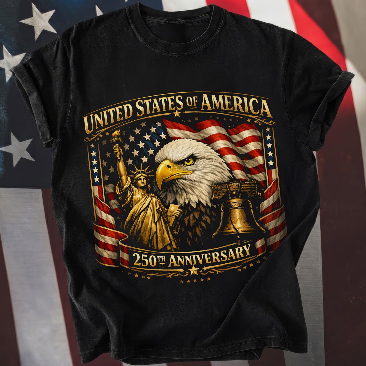 Happy 250 Years Birthday USA Shirt | Patriotic 4th of July 1776–2026 T-Shirt