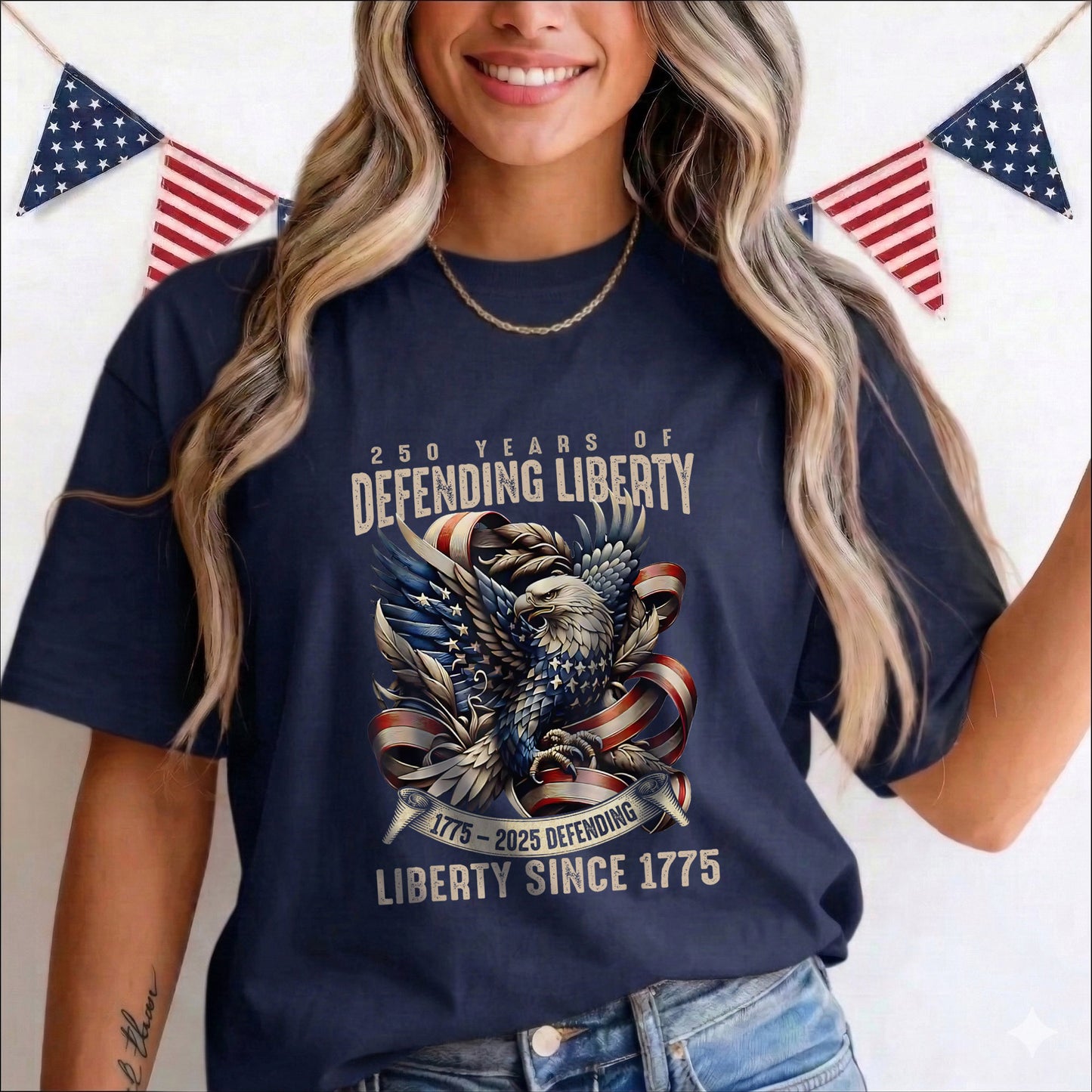 Happy 250 Years Birthday USA Shirt | Patriotic 4th of July 1776–2026 T-Shirt