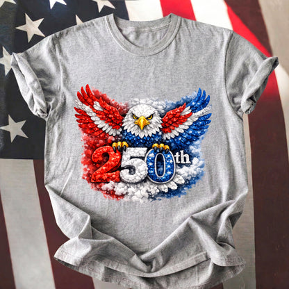 Happy 250 Years Birthday USA Shirt | Patriotic 4th of July 1776–2026 T-Shirt