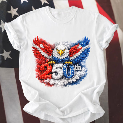 Happy 250 Years Birthday USA Shirt | Patriotic 4th of July 1776–2026 T-Shirt