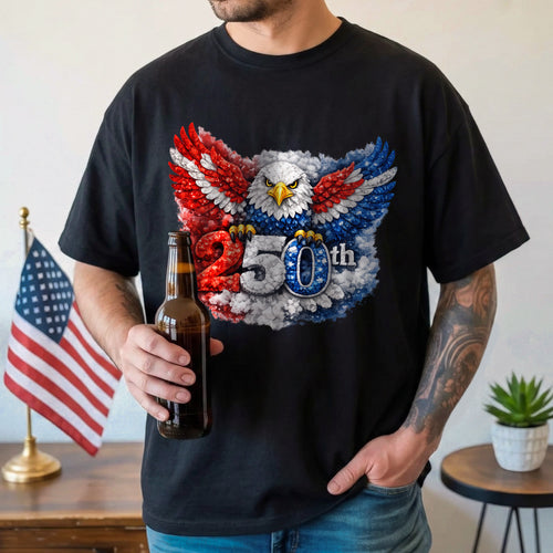 Happy 250 Years Birthday USA Shirt | Patriotic 4th of July 1776–2026 T-Shirt