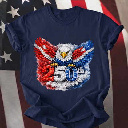 Happy 250 Years Birthday USA Shirt | Patriotic 4th of July 1776–2026 T-Shirt