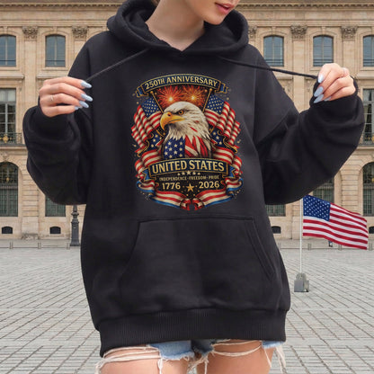 Happy 250 Years Birthday USA Shirt | Patriotic 4th of July 1776–2026 T-Shirt