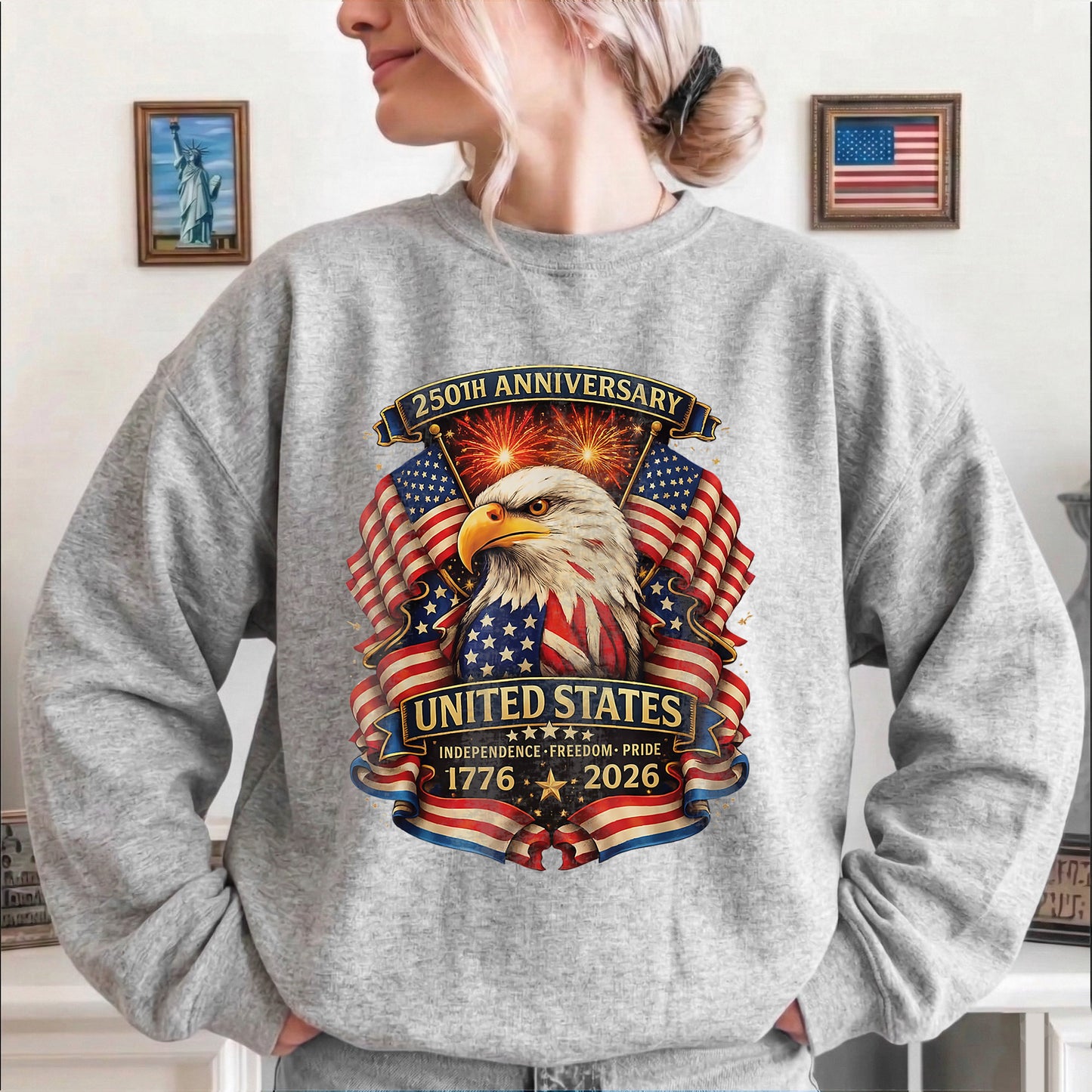 Happy 250 Years Birthday USA Shirt | Patriotic 4th of July 1776–2026 T-Shirt