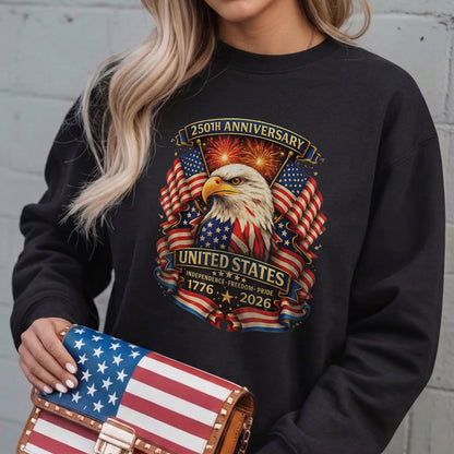 Happy 250 Years Birthday USA Shirt | Patriotic 4th of July 1776–2026 T-Shirt