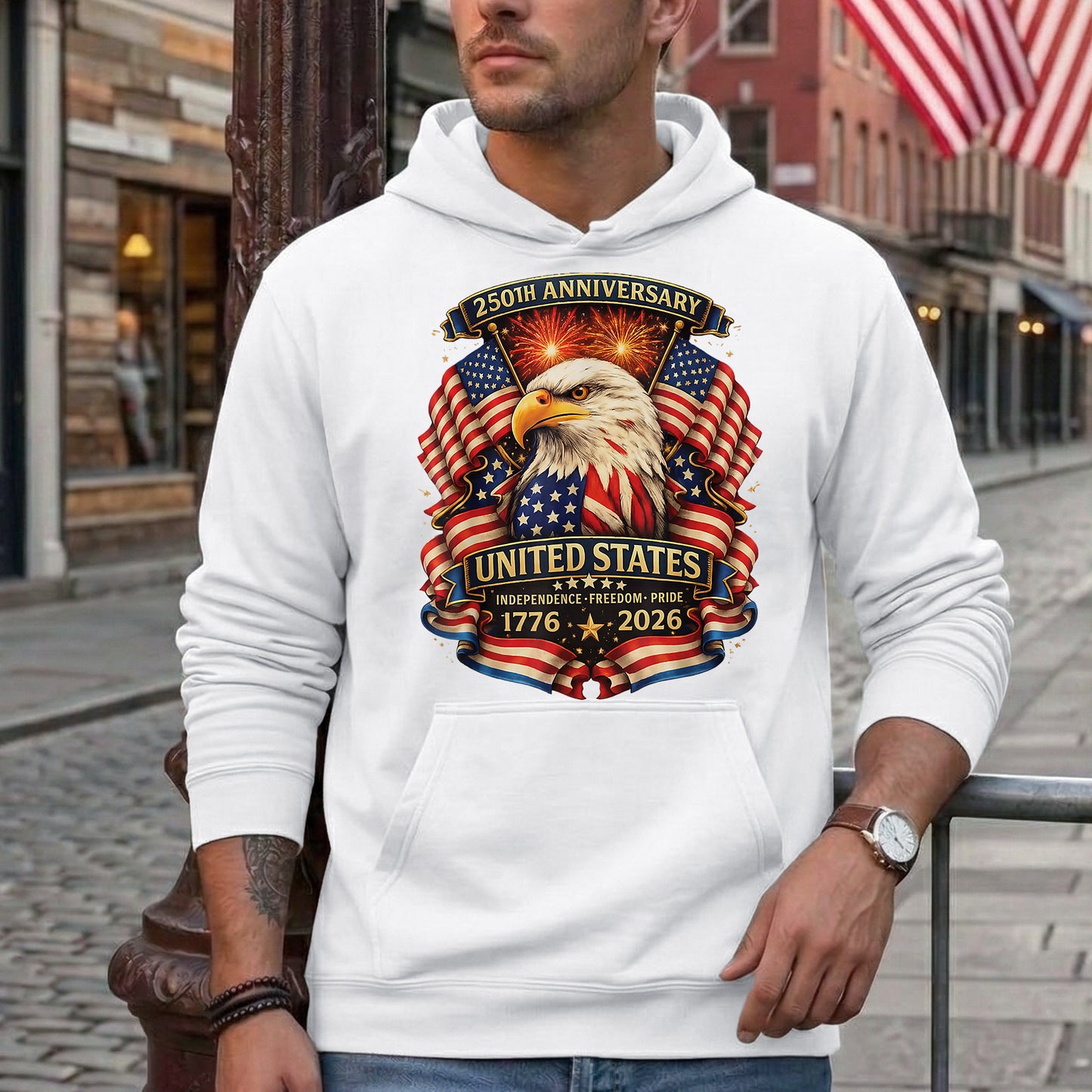 Happy 250 Years Birthday USA Shirt | Patriotic 4th of July 1776–2026 T-Shirt