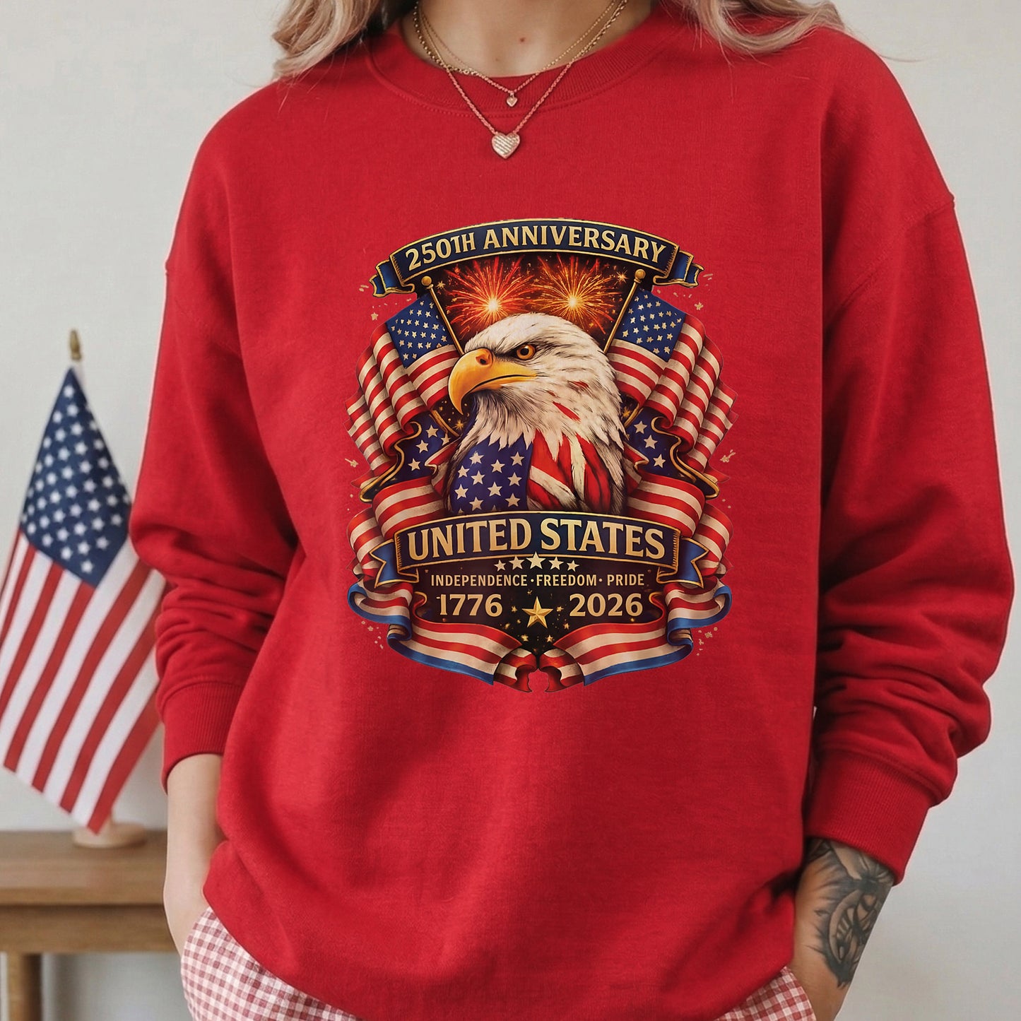 Happy 250 Years Birthday USA Shirt | Patriotic 4th of July 1776–2026 T-Shirt
