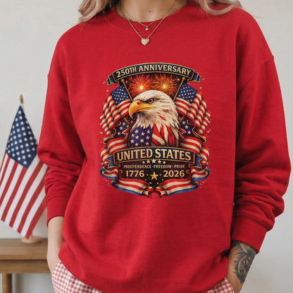 Happy 250 Years Birthday USA Shirt | Patriotic 4th of July 1776–2026 T-Shirt