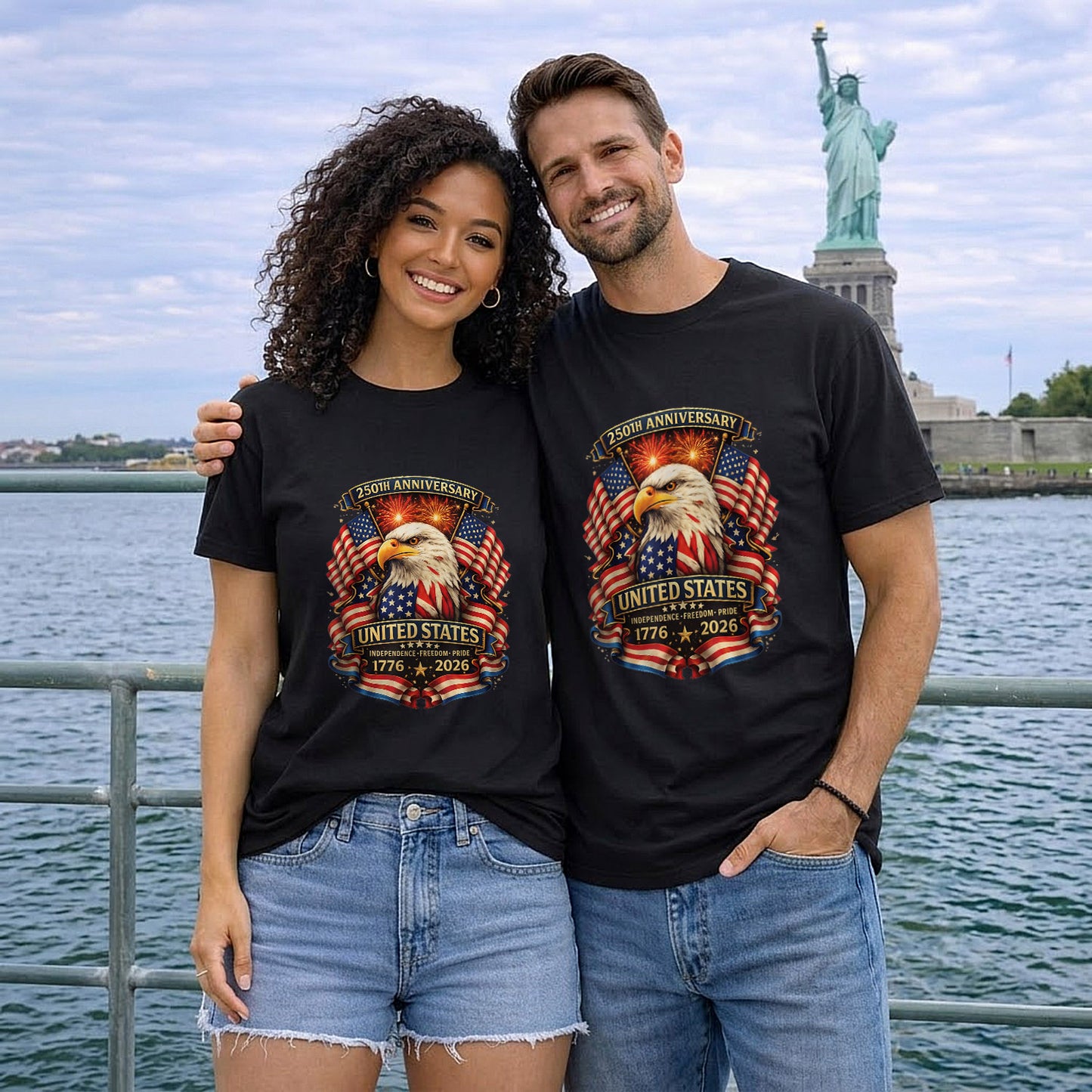 Happy 250 Years Birthday USA Shirt | Patriotic 4th of July 1776–2026 T-Shirt