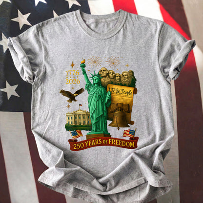 America 250th Anniversary 1776 2026 America 250 Years of Freedom Dark Shirt