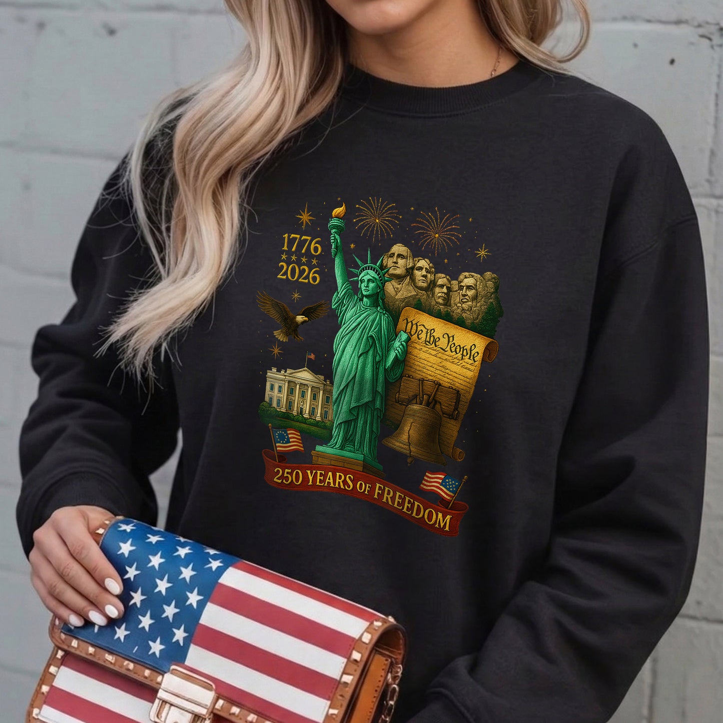America 250th Anniversary 1776 2026 America 250 Years of Freedom Dark Shirt