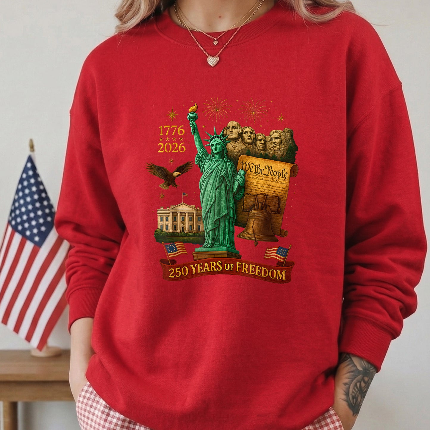 America 250th Anniversary 1776 2026 America 250 Years of Freedom Dark Shirt