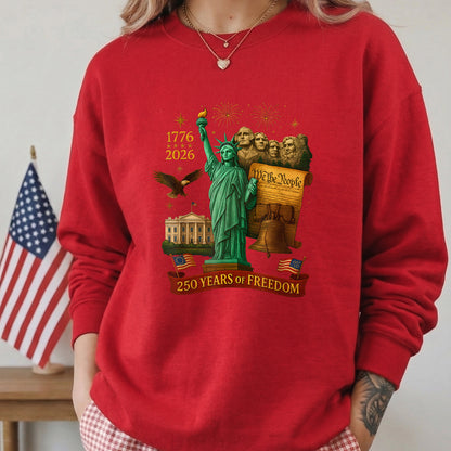 America 250th Anniversary 1776 2026 America 250 Years of Freedom Dark Shirt