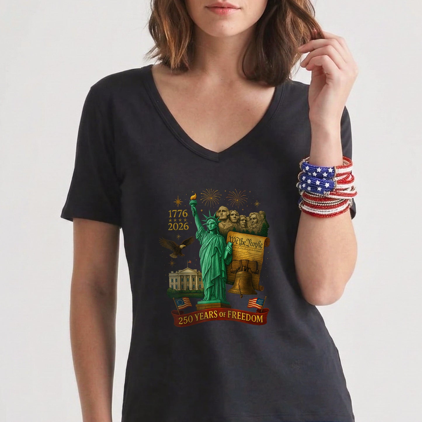 America 250th Anniversary 1776 2026 America 250 Years of Freedom Dark Shirt
