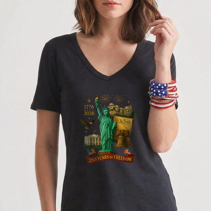 America 250th Anniversary 1776 2026 America 250 Years of Freedom Dark Shirt