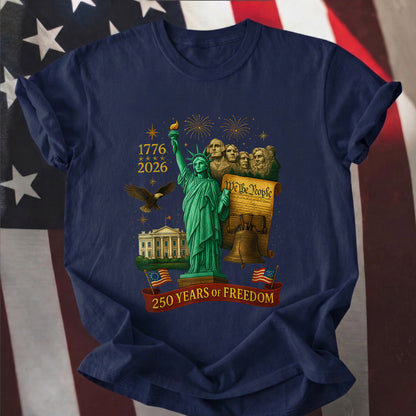 America 250th Anniversary 1776 2026 America 250 Years of Freedom Dark Shirt