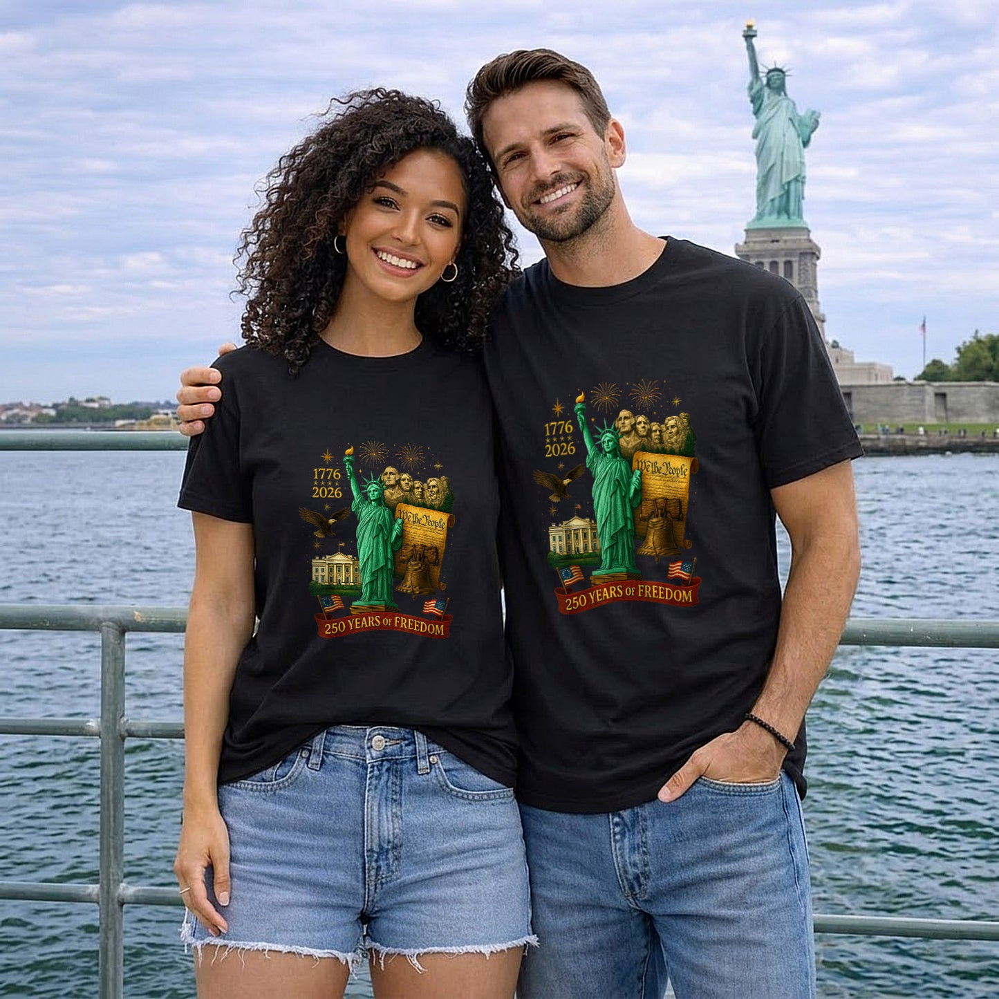 America 250th Anniversary 1776 2026 America 250 Years of Freedom Dark Shirt