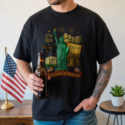 America 250th Anniversary 1776 2026 America 250 Years of Freedom Dark Shirt