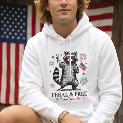 USA 250th Anniversary Shirt Feral & Free Patriotic Raccoon Unisex Shirt