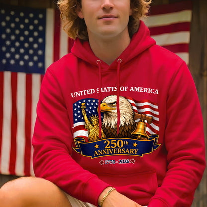 United States 250th Anniversary Shirt Unisex Patriotic Eagle Tee 1776-2026