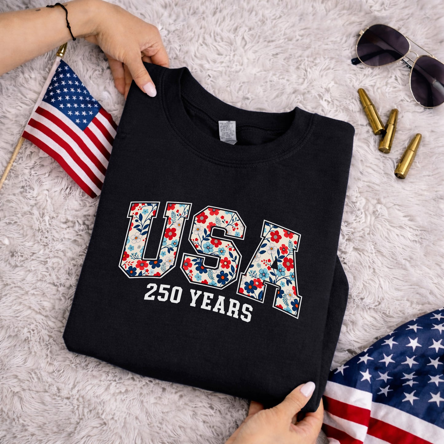 Happy 250 Years Birthday USA Shirt | Patriotic 4th of July 1776–2026 T-Shirt