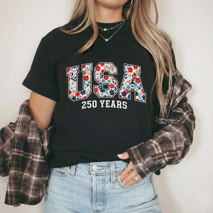 Happy 250 Years Birthday USA Shirt | Patriotic 4th of July 1776–2026 T-Shirt