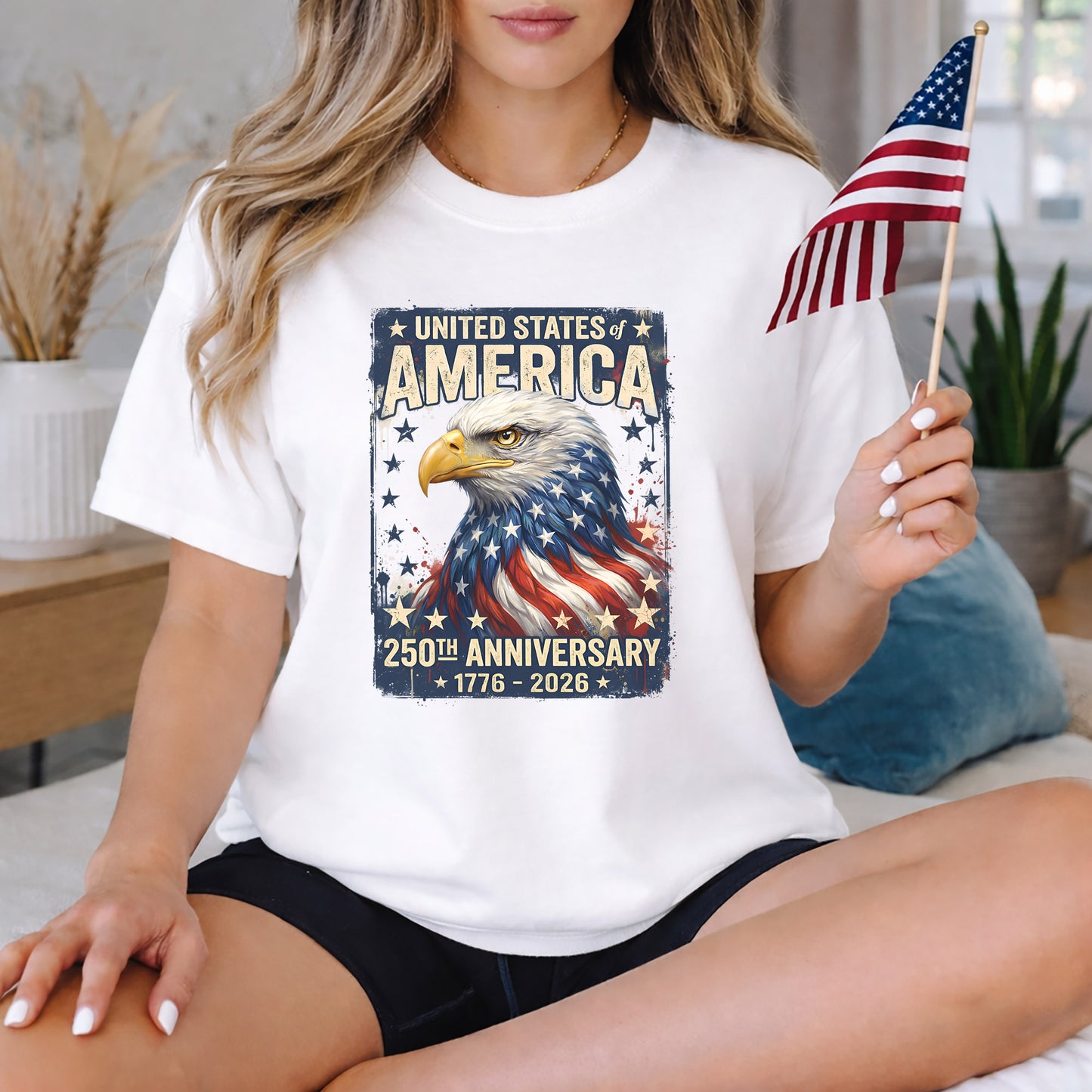 Happy 250 Years Birthday USA Shirt | Patriotic 4th of July 1776–2026 T-Shirt