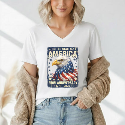 Happy 250 Years Birthday USA Shirt | Patriotic 4th of July 1776–2026 T-Shirt