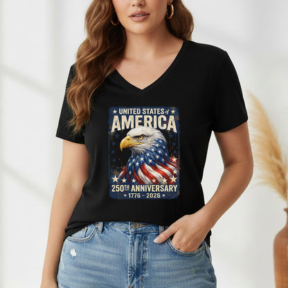 Happy 250 Years Birthday USA Shirt | Patriotic 4th of July 1776–2026 T-Shirt