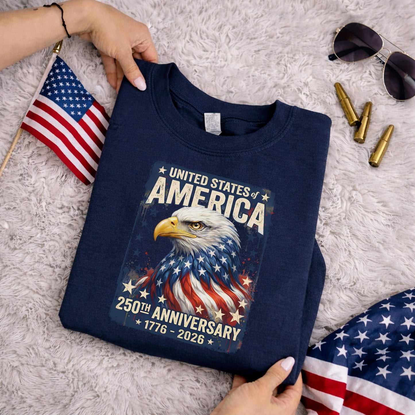 Happy 250 Years Birthday USA Shirt | Patriotic 4th of July 1776–2026 T-Shirt