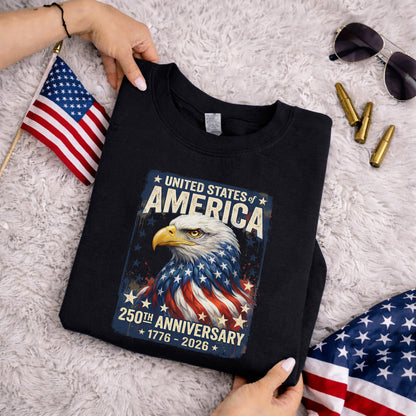 Happy 250 Years Birthday USA Shirt | Patriotic 4th of July 1776–2026 T-Shirt