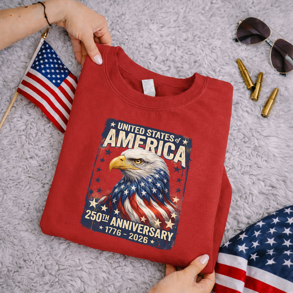 Happy 250 Years Birthday USA Shirt | Patriotic 4th of July 1776–2026 T-Shirt