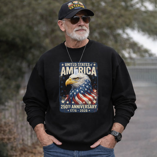 Happy 250 Years Birthday USA Shirt | Patriotic 4th of July 1776–2026 T-Shirt