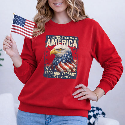 Happy 250 Years Birthday USA Shirt | Patriotic 4th of July 1776–2026 T-Shirt