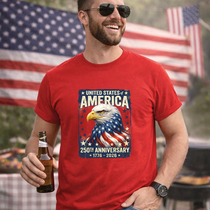Happy 250 Years Birthday USA Shirt | Patriotic 4th of July 1776–2026 T-Shirt