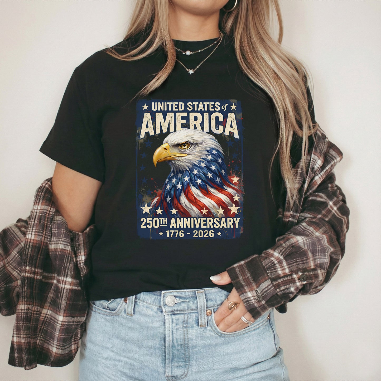Happy 250 Years Birthday USA Shirt | Patriotic 4th of July 1776–2026 T-Shirt