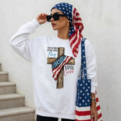 Stand For The Flag Kneel For The Cross Unisex Shirt, 250th Anniversary Patriotic Christian Tee