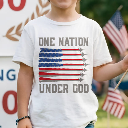 America’s 250th Anniversary 1776–2026 One Nation Under God American Flag Jets Patriotic Unisex Shirt