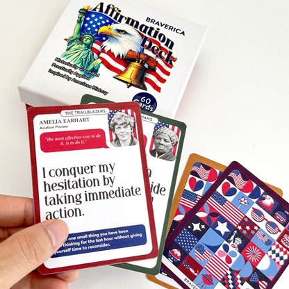 Historical Affirmation Deck - Live the Lessons of History Built From 60 American Historical Figures