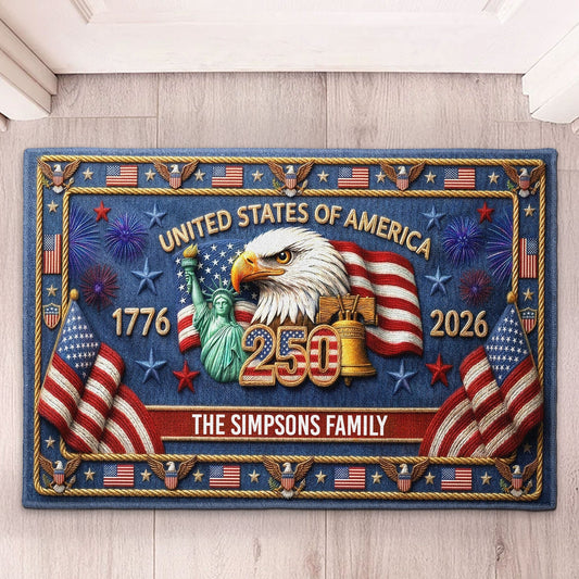 Personalized Doormat - America 250th Gifts for Family