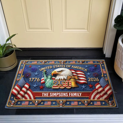 Personalized Doormat - America 250th Gifts for Family