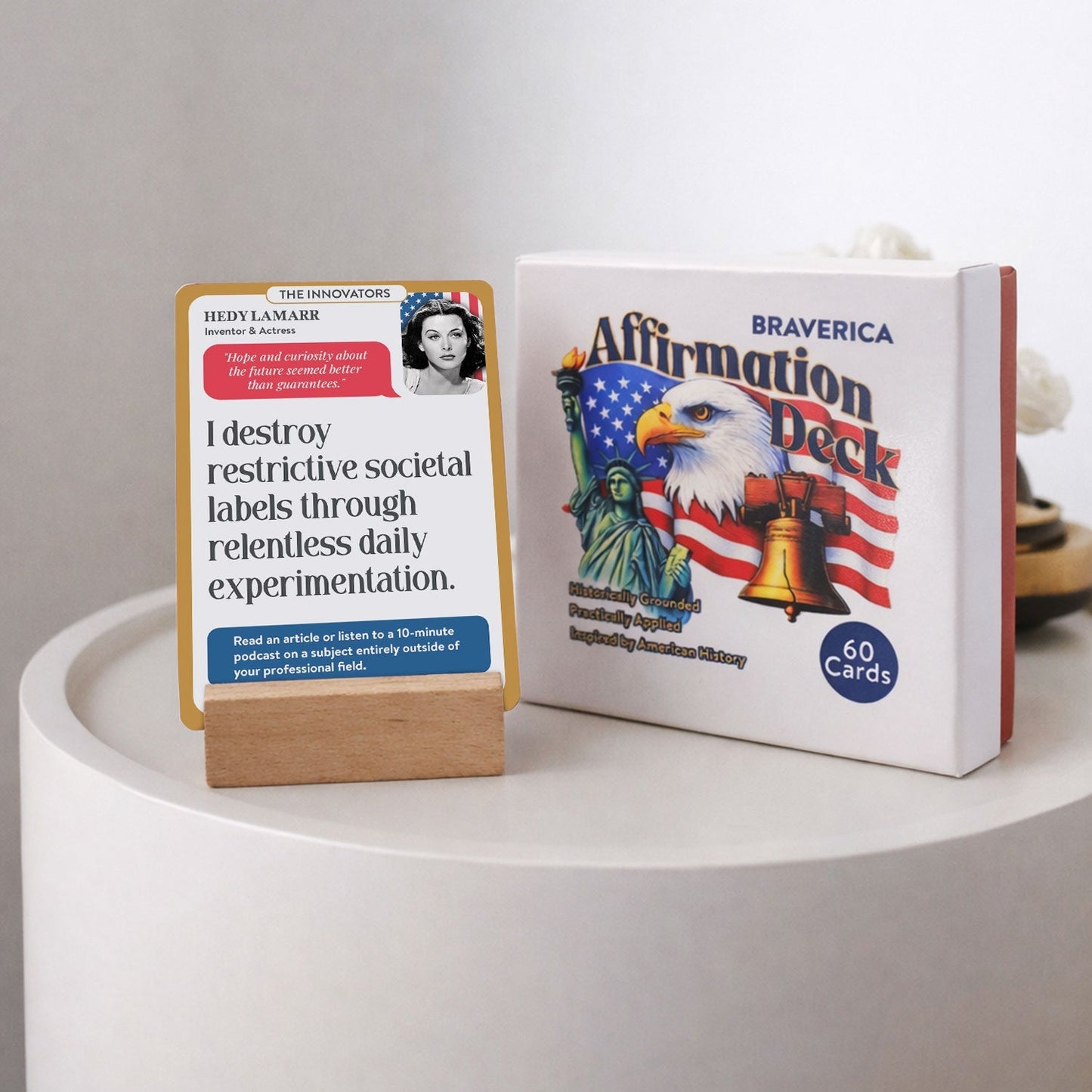 Historical Affirmation Deck - Live the Lessons of History Built From 60 American Historical Figures