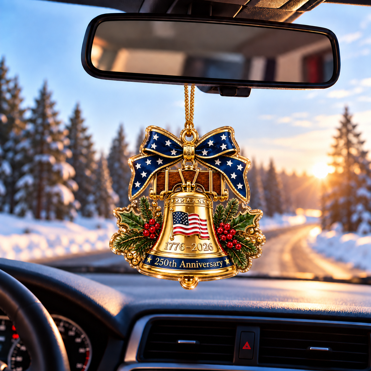 250 Christmas Bell Ornament 250th Anniversary Christmas Ornament Patriotic.