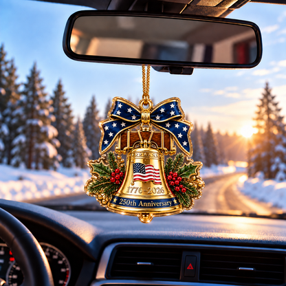 250 Christmas Bell Ornament 250th Anniversary Christmas Ornament Patriotic.