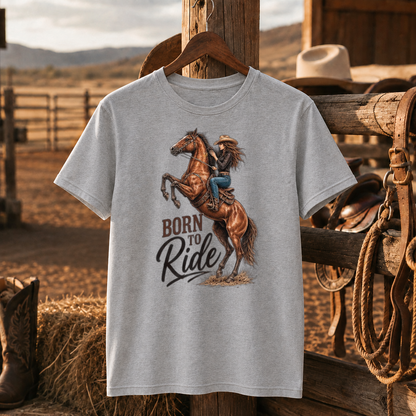 Born To Ride Cowgirl Horse Shirt, Western Riding Apparel – Unisex Tshirt/Hoodie/Sweatshirt