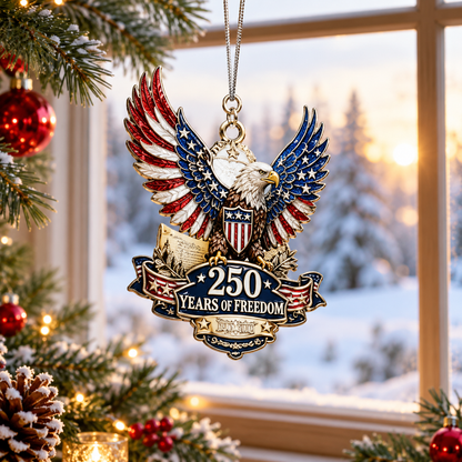 America 250th Christmas Eagle  Ornament.